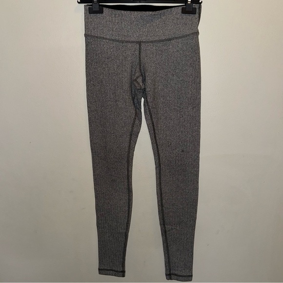 Lululemon Wunder Under Low-Rise Tight 28” Heathered Gray Herringbone - Picture 3 of 14